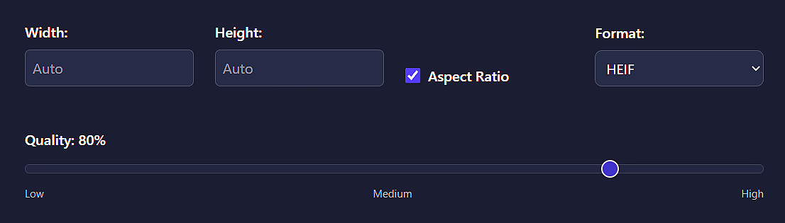 Compressor settings