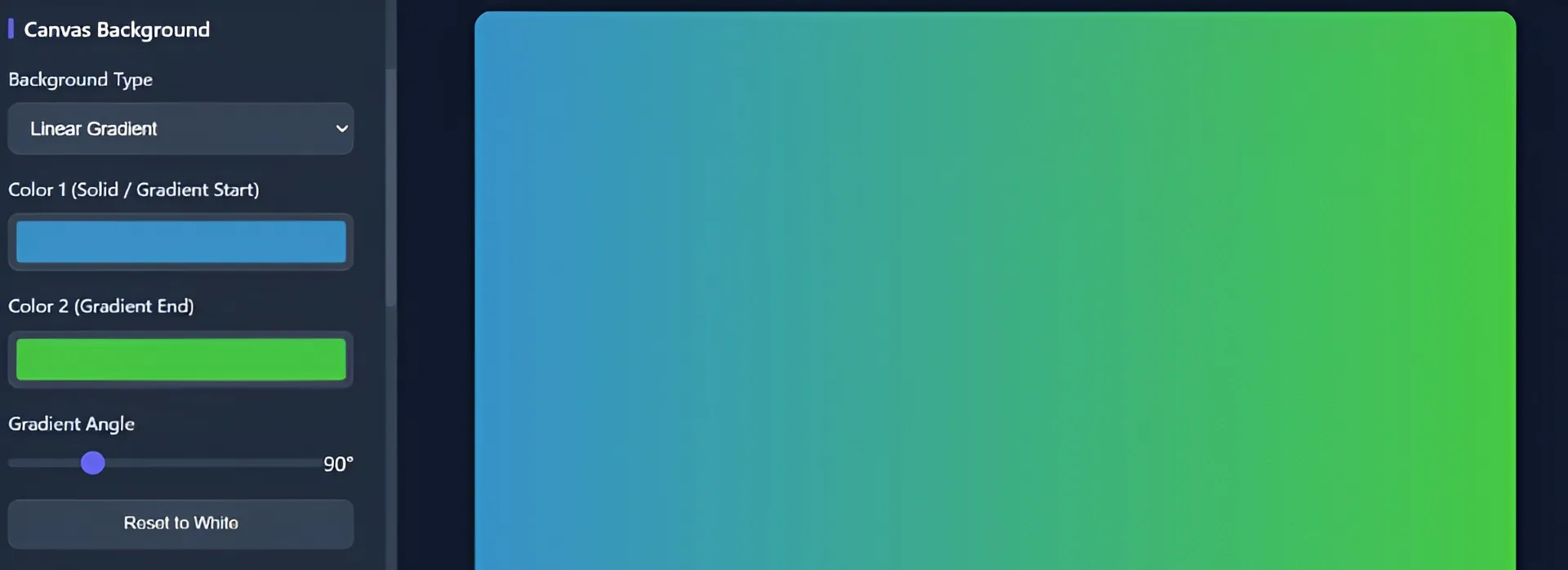 Canvas background customization