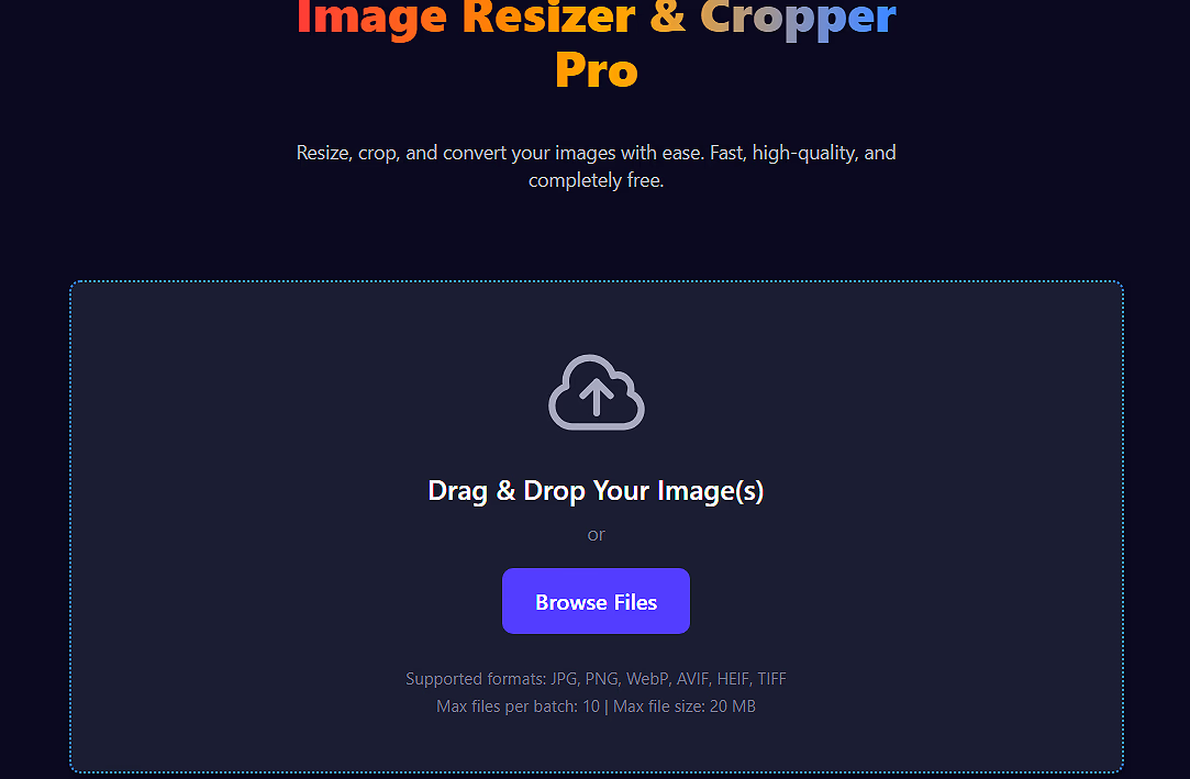 Upload zone
